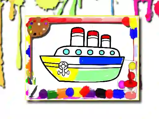 Spil Boats Coloring Book online