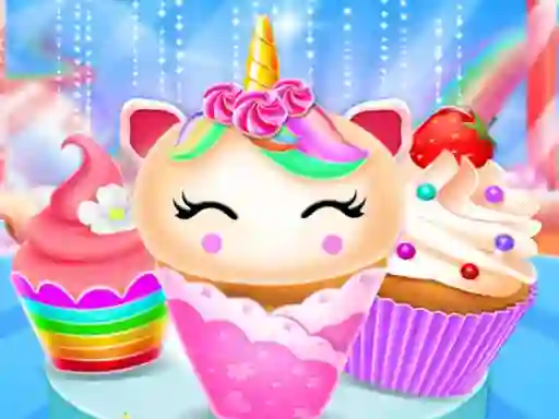 Spil Unicorn Mermaid Cupcake Cooking Design online