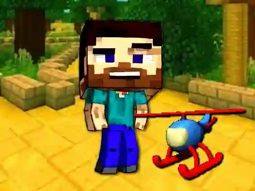 Spil Mineblock Helicopter Adventure online