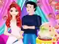 Spil Mermaid Girl Wedding Cooking Cake online