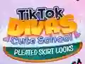 Spil TikTok Divas Cute School Pleated Skirt Looks online