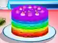 Spil Cooking Rainbow Cake online