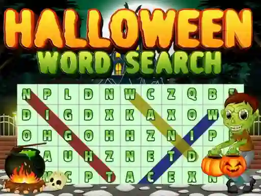 Spil Halloween Words Search online
