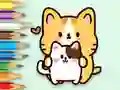 Spil Coloring Book: Hugging Cat online