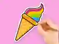 Spil Coloring Book: Rainbow Ice Cream online
