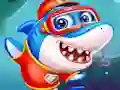 Spil Little Panda Shark Family online