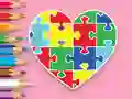 Spil Coloring Book: Heart Jigsaw online