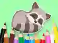 Spil Coloring Book: Baby Raccoon online