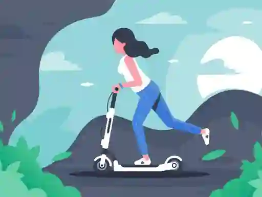 Spil Electric scooter rides jigsaw online