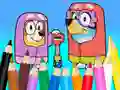 Spil Coloring Book: Bluey Flossing Grannies online