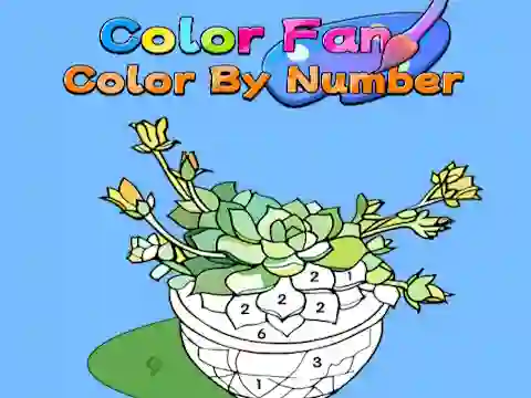 Spil Color Fan: Color By Number online