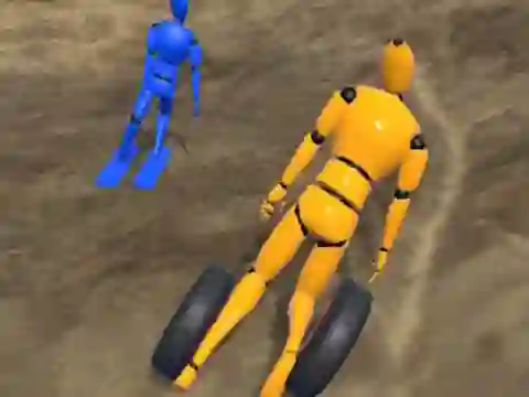 Spil Ragdoll Racing: Extreme Downhill online