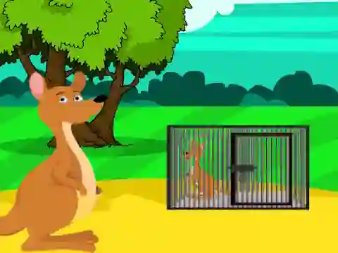 Spil Red Kangaroo Baby Rescue from Cage online