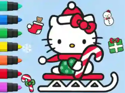 Spil Coloring Book: Hello Kitty Christmas online
