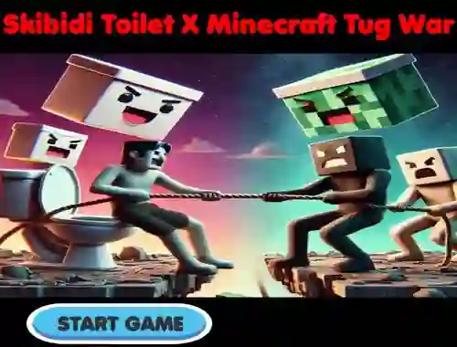 Spil Skibidi Toilet X Minecraft Tug War online