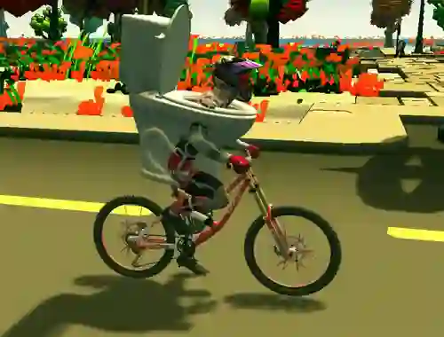 Spil Skibidi Toilet Bike Riding online