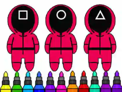 Spil Coloring Book: Squid Game Mask online