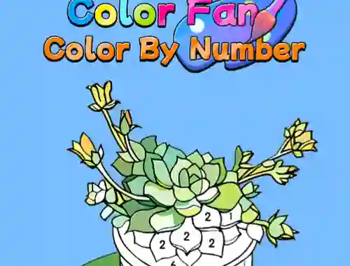 Spil Color Fan Color By Number online
