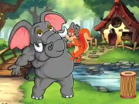 Spil Squirrel Trapped To Giant Elephant online