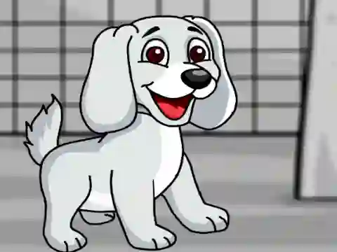 Spil Rescue the White Puppy from Cage online