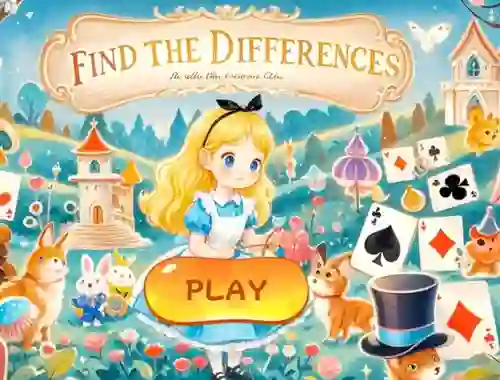 Spil Find The Differences: Alice In Wonderland online