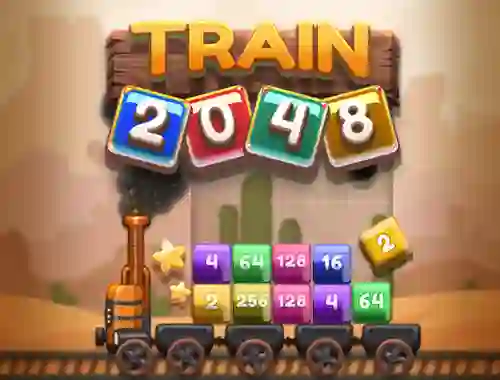Spil Train 2048 online