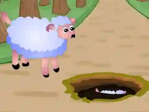 Spil Help Fallen Down Sheep Baby online