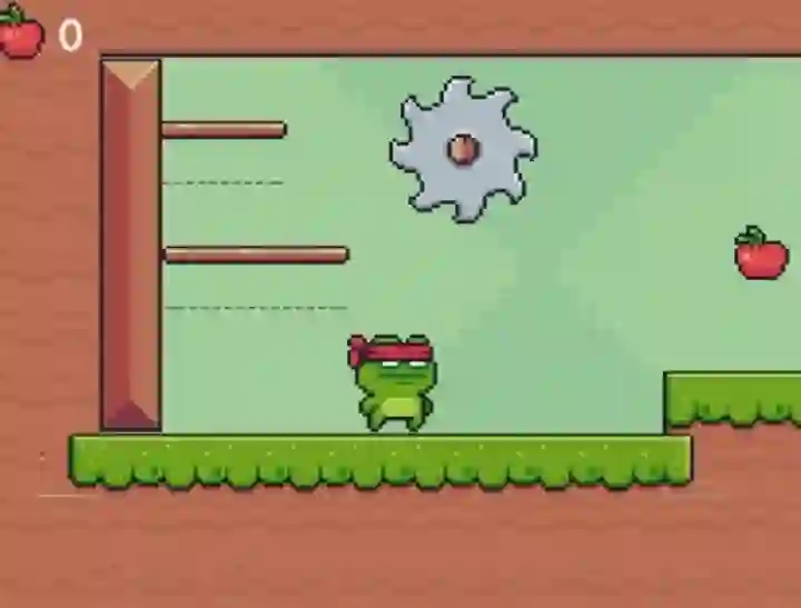 Spil Green Ninja Collects Apples online
