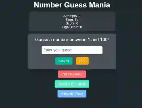Spil Number Guess Mania online