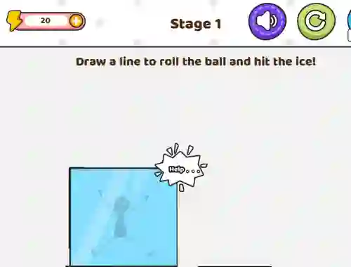 Spil Save The Stick Draw Line online