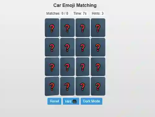 Spil Car Emoji Matching online