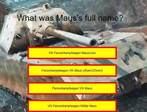 Spil Tank Quiz: Maus online