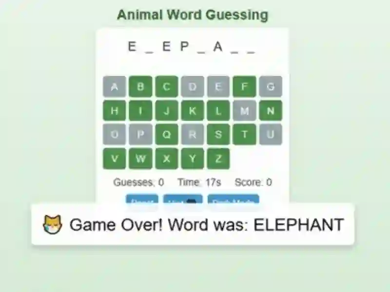 Spil Animal Word Guessing Game online