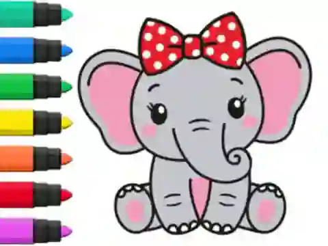 Spil Coloring Book: Elephant online