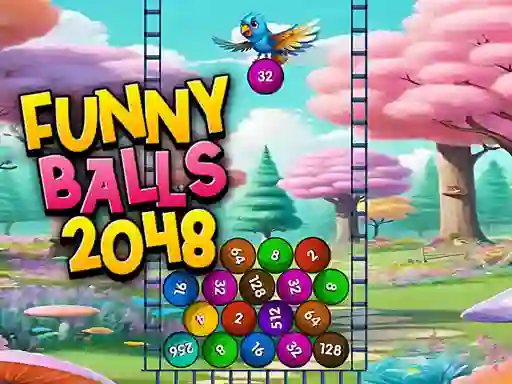 Spil Funny Balls 2048 online
