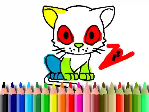 Spil Back To School: Cat Coloring online