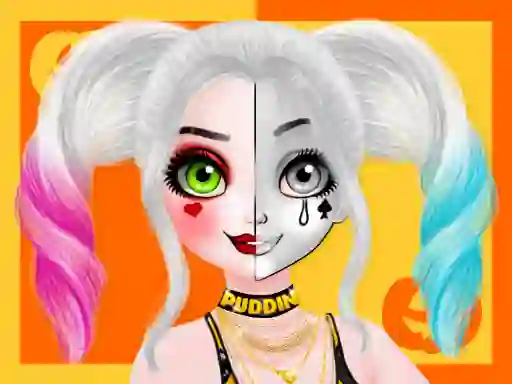 Spil Princess Halloween Makeup Halffaces Tutorial online