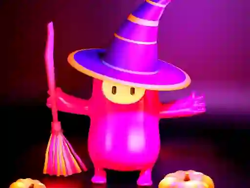 Spil Fall Guys Halloween Puzzle online