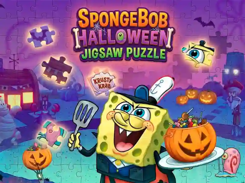 Spil SpongeBob Halloween Jigsaw Puzzle online