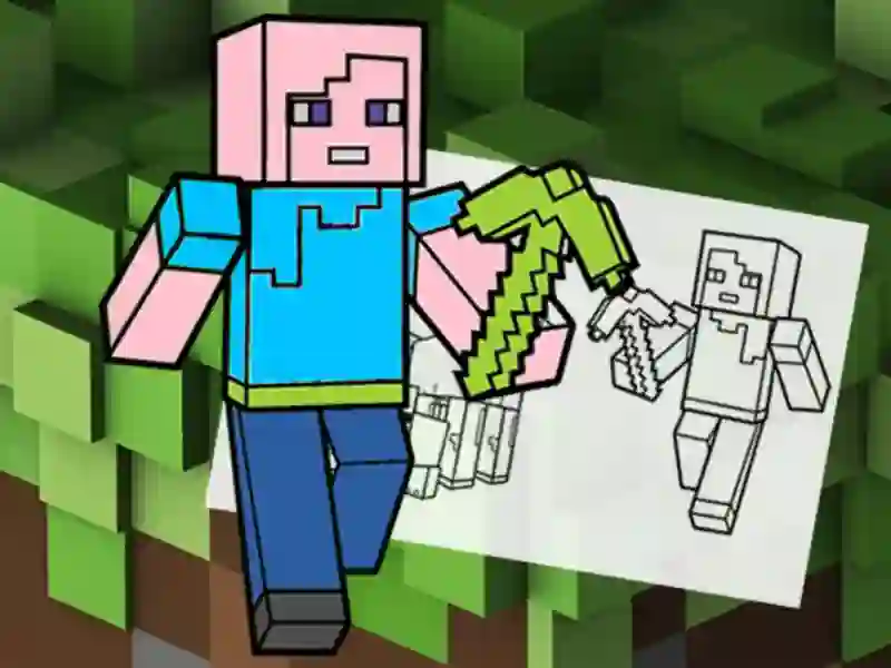 Spil Minecraft Fun Coloring Book online