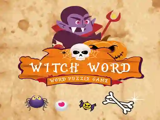 Spil Witch Word Halloween Puzzel Game online