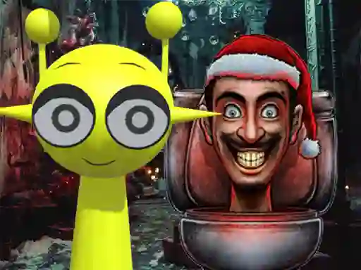 Spil Sprunki in Backrooms Christmas Skibidi online