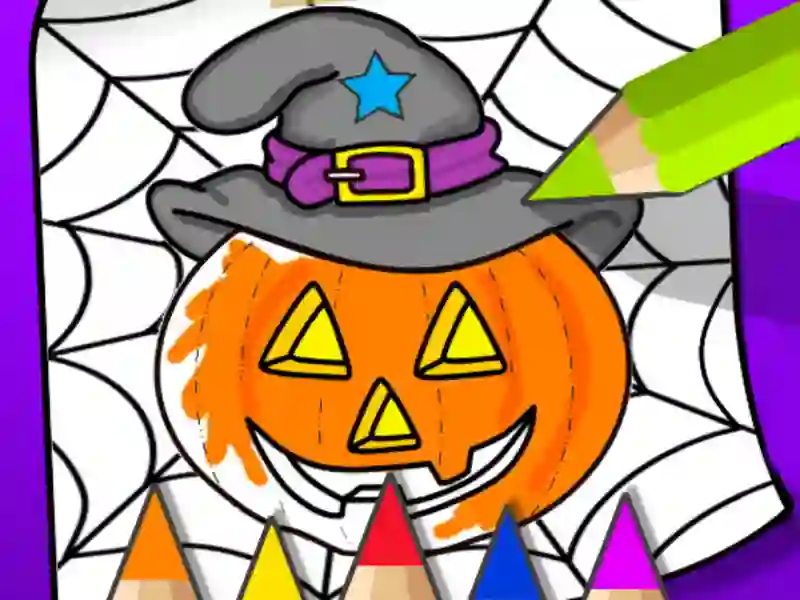 Spil Halloween Coloring Book online
