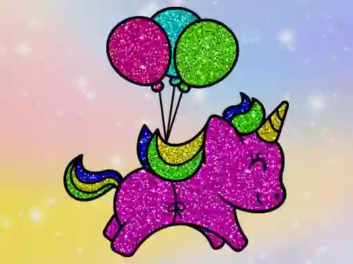 Spil Coloring Book Glittered Unicorns online