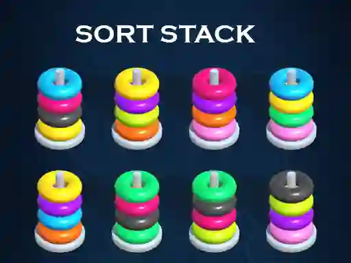 Spil Sort Stack color Hoop Game online