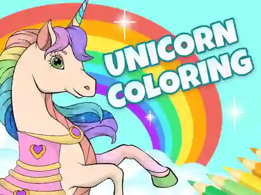 Spil Unicorn Dress Up Coloring Book online