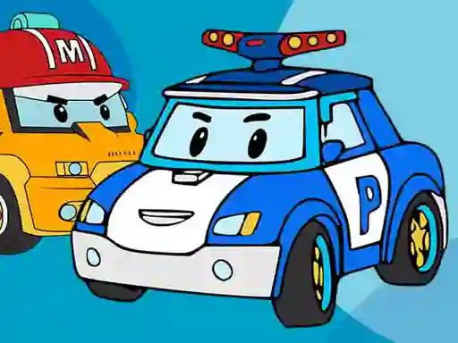 Spil Robocar Coloring Book online