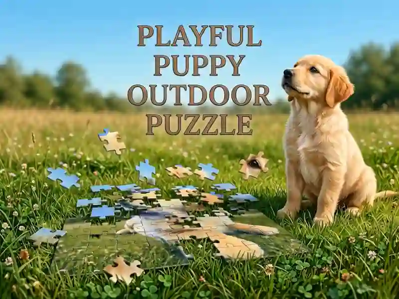 Spil Playful Puppy Outdoor Puzzle online