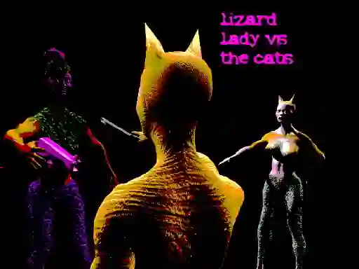 Spil Lizard Lady Vs The Cats online