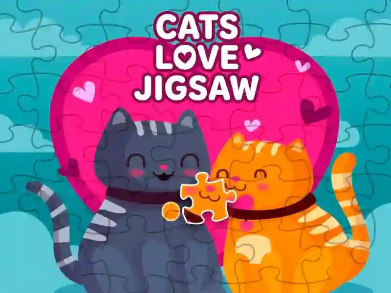 Spil Cats love jigsaw online